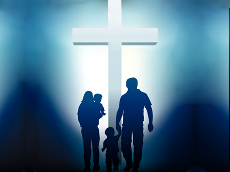 family with cross